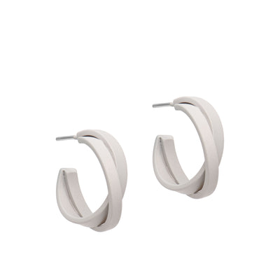 Lark and Ives / Earrings / Small Accessories / Hoop Earrings / Grey Earrings / Minimal Fashion / Neutral Tones