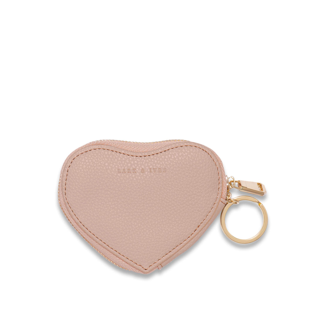 Saint Laurent Love Heart-shaped Leather Coin Purse in Black