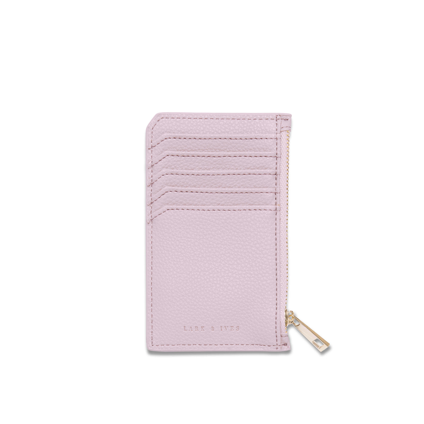 Lark and Ives / Vegan Leather Accessories / Small Accessories / Wallet / Mini Wallet / Card Case / Card Holder / Zippered Wallet / Zipper closure / Light Purple
