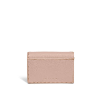 Lark and Ives / Vegan Leather Accessories / Small Accessories / Wallet / Mini Wallet / Card Case / Card Holder / Button snap closure / Fold Wallet / Nude Pink