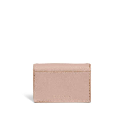 Lark and Ives / Vegan Leather Accessories / Small Accessories / Wallet / Mini Wallet / Card Case / Card Holder / Button snap closure / Fold Wallet / Nude Pink