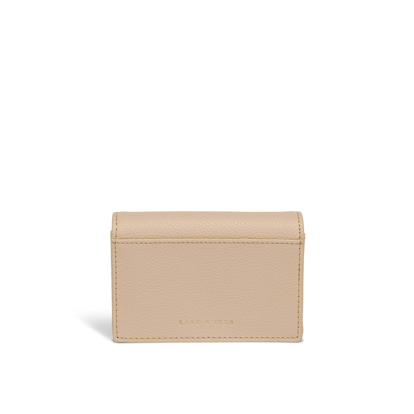 Lark and Ives / Vegan Leather Accessories / Small Accessories / Wallet / Mini Wallet / Card Case / Card Holder / Button snap closure / Fold Wallet / Tan