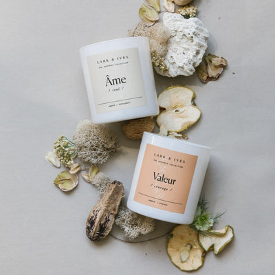 Lark and Ives / Candle / Soy Candle / Essential Oil Candle / Cruelty Free / Fair Trade / Ethical Goods / Set of two candles / Gift Guide / Gift Ideas / Ame and Valeur