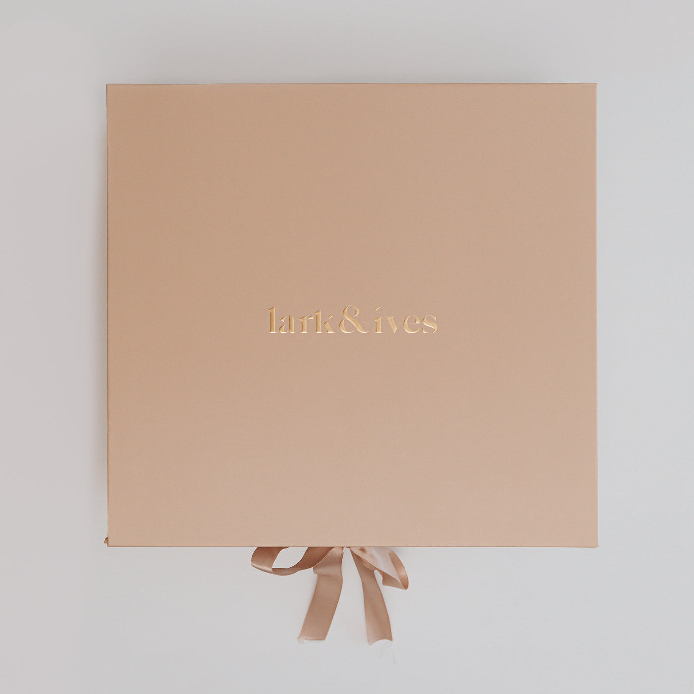 Lark and Ives / Gift Box / Gift Ideas / Gift Guide / Gift Wrapping / Gift Wrap / Bridesmaid Gift / Nude Pink / Gold Embossing / Gold Lettering