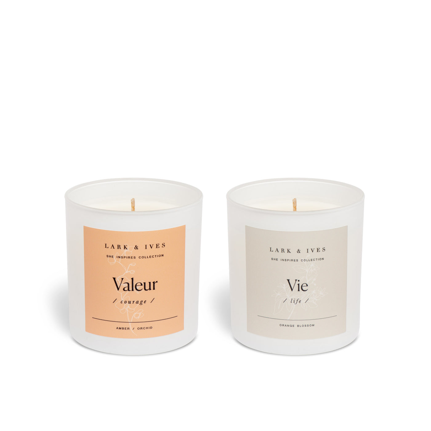 Lark and Ives / Candle / Soy Candle / Essential Oil Candle / Cruelty Free / Fair Trade / Ethical Goods / Set of two candles / Gift Guide / Gift Ideas / Valeur and Vie