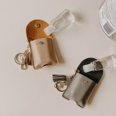 Lark and Ives / Vegan Leather Accessories / Sanitizer Case / Sanitizer Holder / Keychain / Hand Sanitizer Accessories /