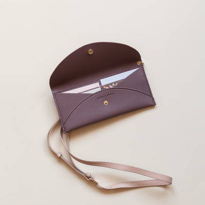Lark and Ives Mauve Purse / Long Wallet / Slim Wallet / Small Purse / Vegan Leather Accessories
