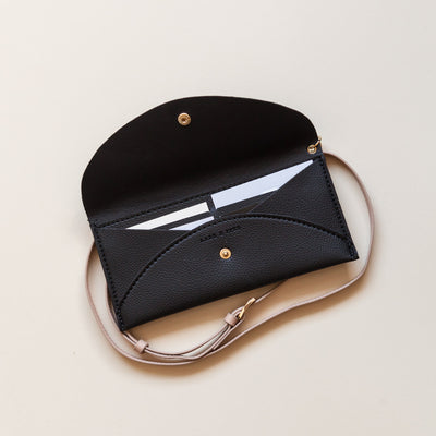 Lark and Ives Black Purse / Long Wallet / Slim Wallet / Small Purse / Vegan Leather Accessories