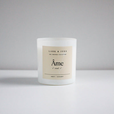 Lark and Ives / Candle / Soy Candle / Essential Oil Candle / Cruelty Free / Fair Trade / Ethical Goods / Amber and Bergamot