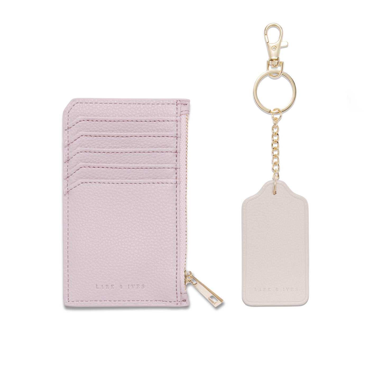 Long Zippered Card Holder and Keychain Bundle