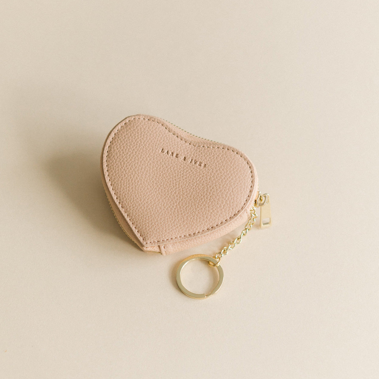 Lark and Ives / Vegan Leather Accessories / Small Accessories / Coin Purse / Heart shaped / Coin Pouch / Mini Walle / Gift Guide / Gift Ideas / Bridesmaid Gifts / Nude Pink